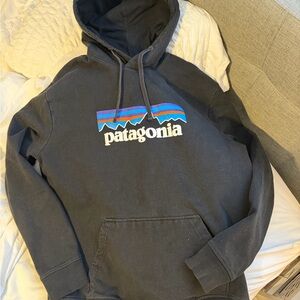 Patagonia Black Hoodie with Logo Design